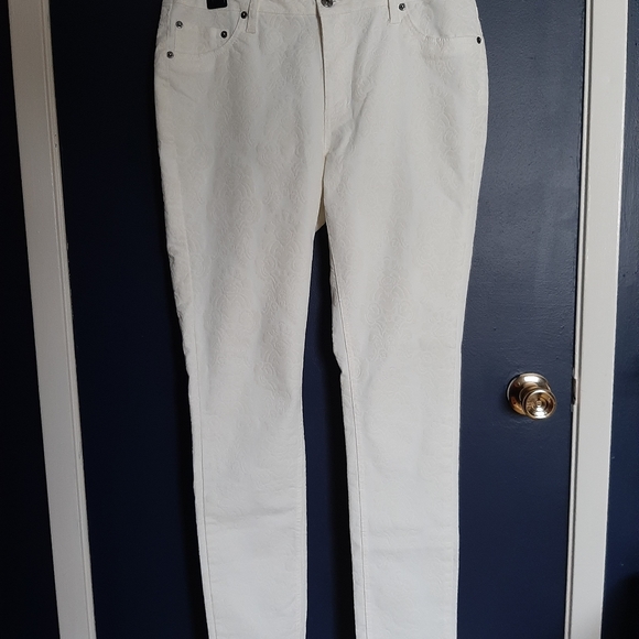 Suko Jeans Denim - COPY - Suko off white patterned Jean's